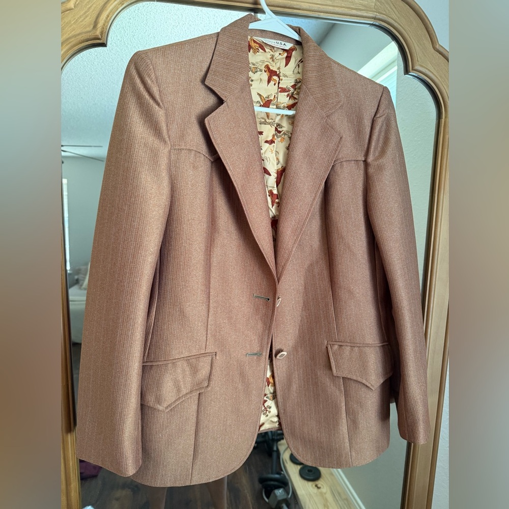 Classic Rose-Tan Women's Blazer with Notch Lapel